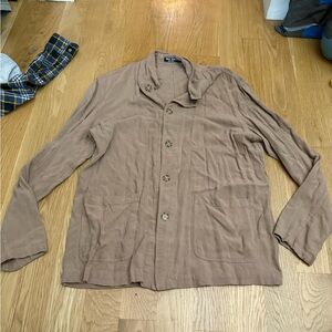 Men's Casual Brown Shirt Jacket